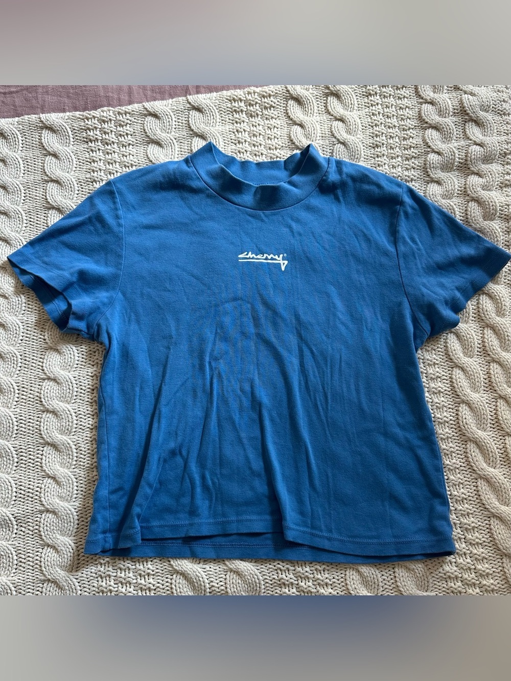 Cherry LA Blue Baby Tee